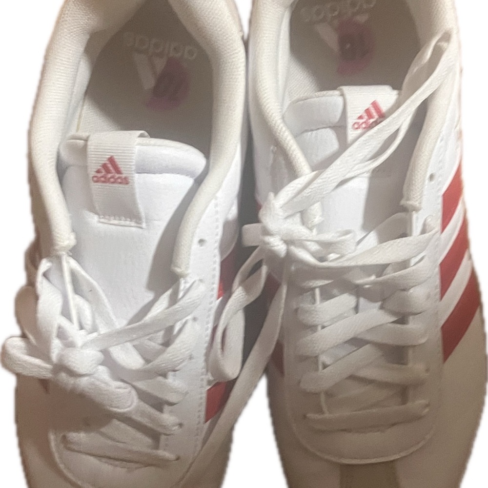 adidas Women's White and Red Sneakers